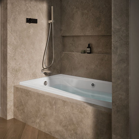 Mariposa® 66" x 36" alcove heated whirlpool, left drain
