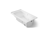 Mariposa® 66" x 35-7/8" alcove whirlpool bath with Bask® heated surface, integral flange, and right-hand drain