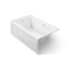 Mariposa® 60" x 36" alcove Heated BubbleMassage™ air bath with Bask® heated surface, left drain