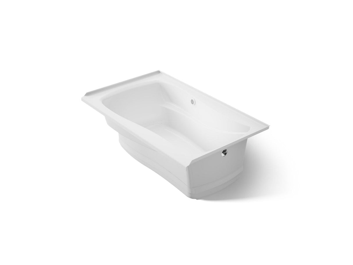 Mariposa® 60" x 36" alcove Heated BubbleMassage™ air bath with Bask® heated surface, right drain