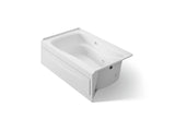 Mariposa® 60" x 36" alcove whirlpool bath Bask® heated surface, right drain