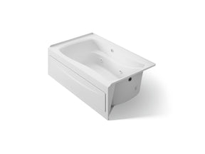 Mariposa® 60" x 36" alcove whirlpool bath Bask® heated surface, right drain