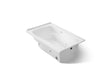 Mariposa® 60" x 36" alcove whirlpool bath with Bask® heated surface, integral flange and right-hand drain