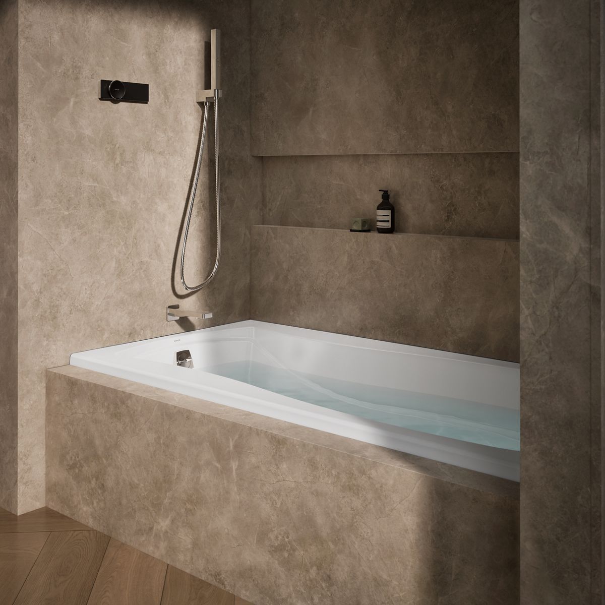 Mariposa® 72" x 36" alcove Heated BubbleMassage™ air bath, left drain