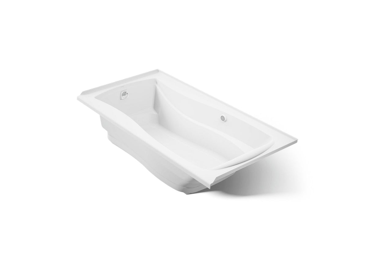 Mariposa® 72" x 36" alcove Heated BubbleMassage™ air bath with Bask® heated surface, left drain
