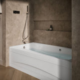 Mariposa® 72" x 36" alcove whirlpool bath with Bask® heated surface, left drain