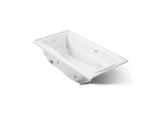 Mariposa® 72" x 36" alcove whirlpool bath with Bask® heated surface, left drain