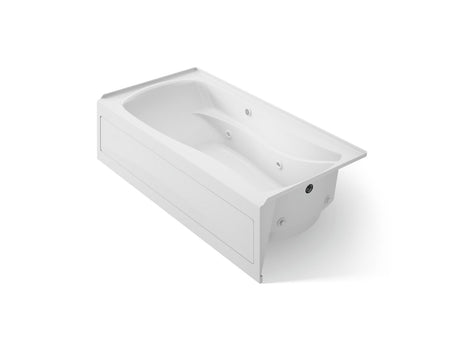 Mariposa® 72" x 36" alcove whirlpool bath with Bask® heated surface, right drain