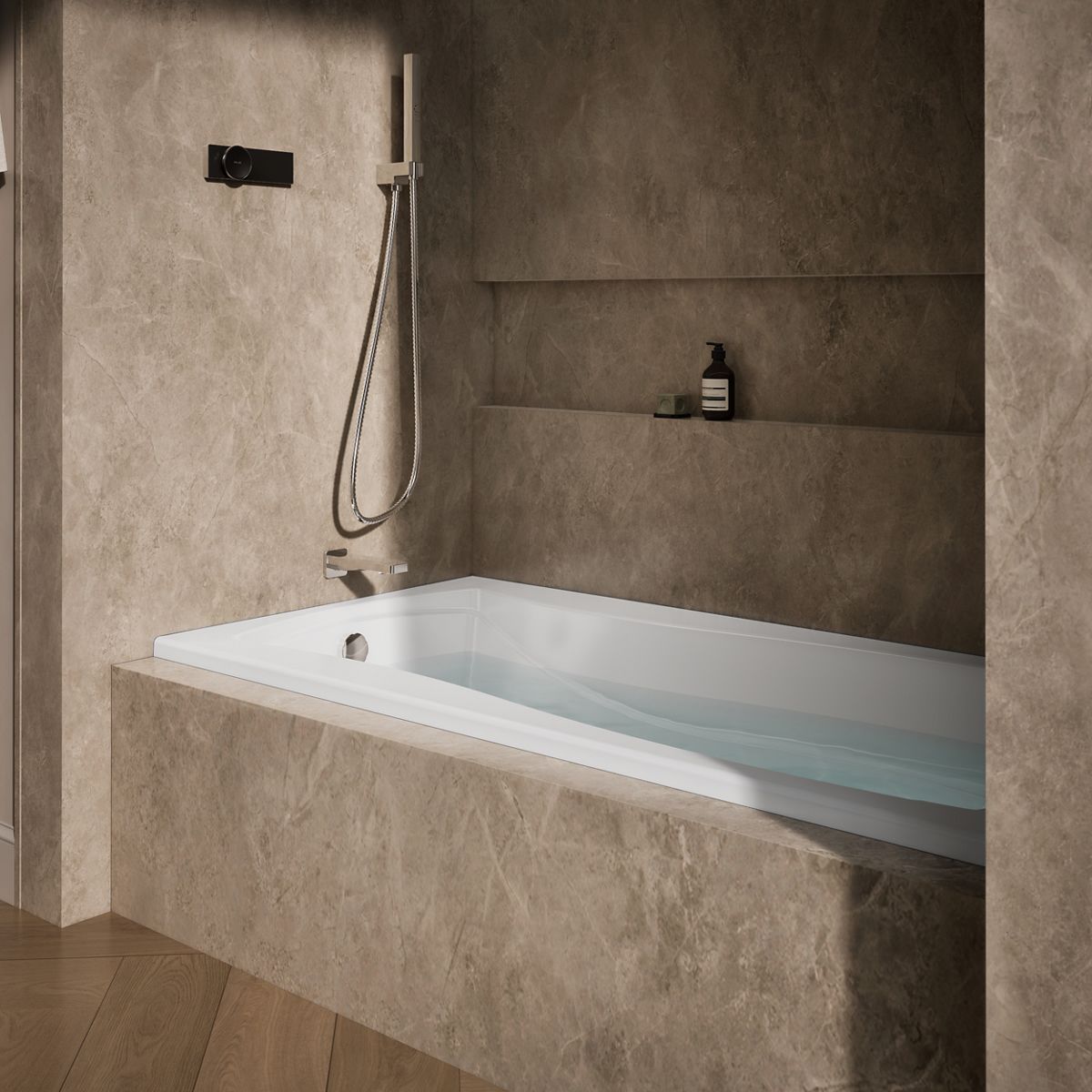 Mariposa® 72" x 36" alcove bath, left drain
