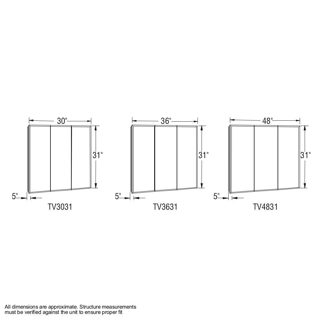 TV3031 Medicine Cabinet in Chrome