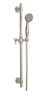 Aquabrass Round Shower Rail Set with 3-Function Hand Shower - image 2