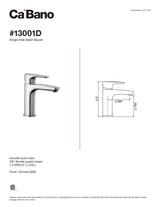 Single hole basin faucet