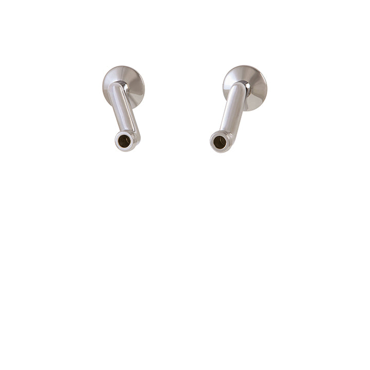 Wallmount offset elbows for vertical installation of wallmount cradle tub filler