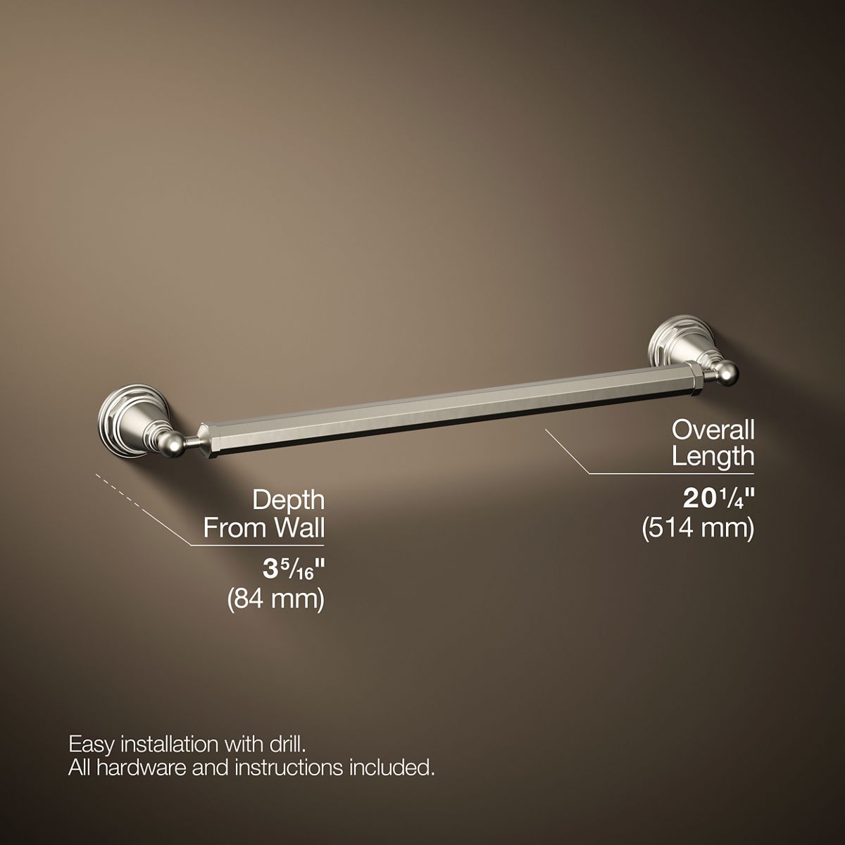 Pinstripe® 18" towel bar