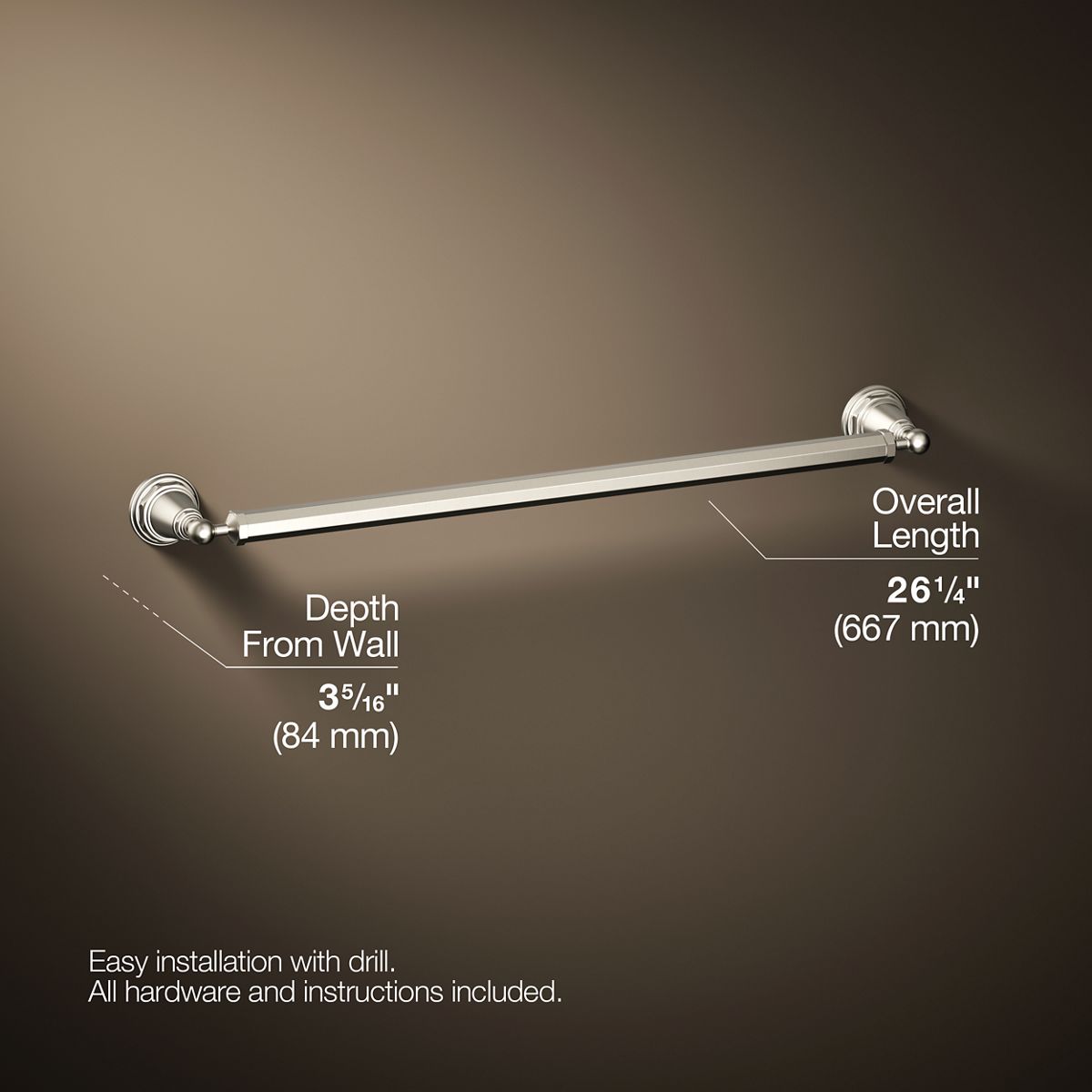 Pinstripe® 24" towel bar
