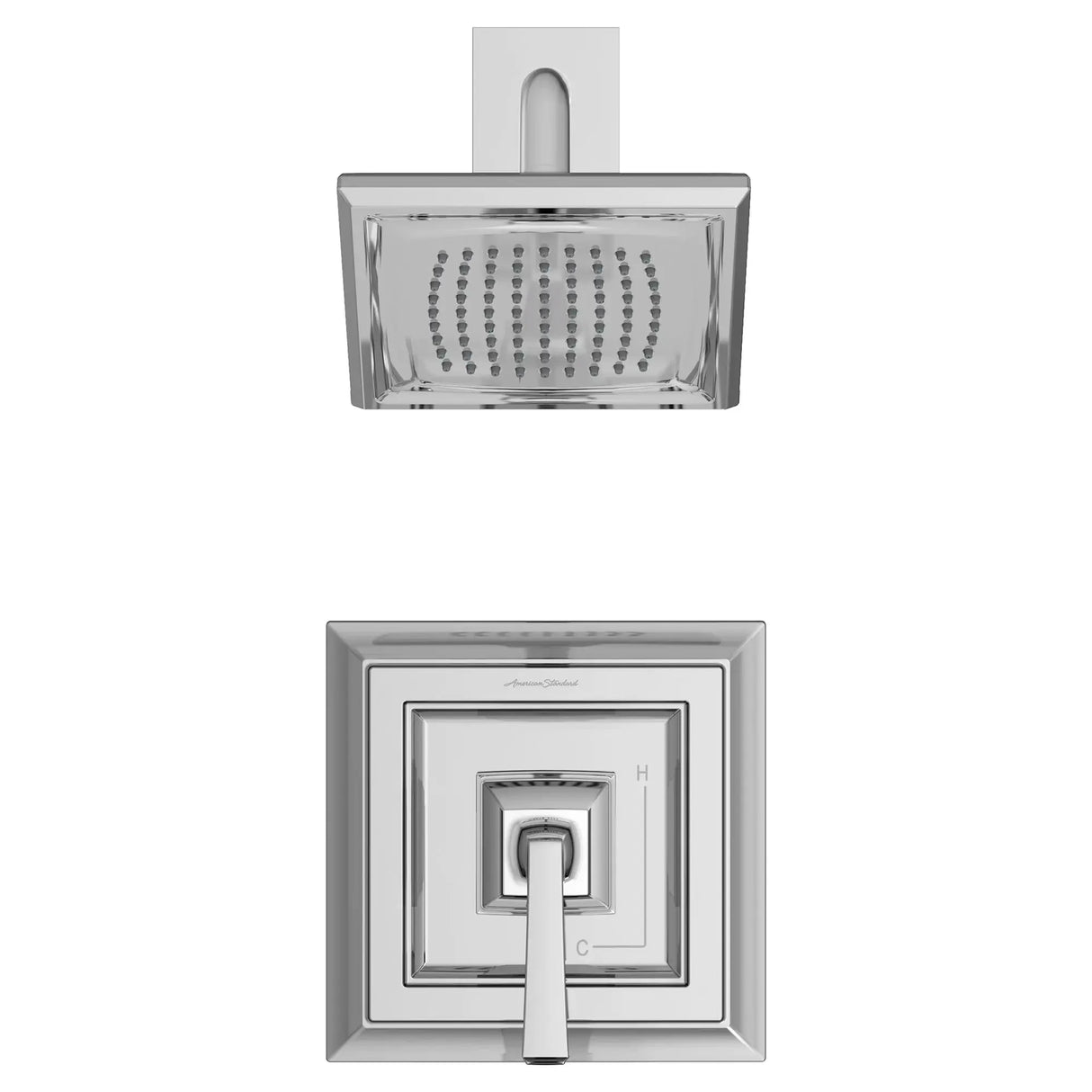 Town Square S 2.5 gpm/9.5 L/min Shower Trim Kit With Single Function Showerhead, Double Ceramic Pressure Balance Cartridge With Lever Handle