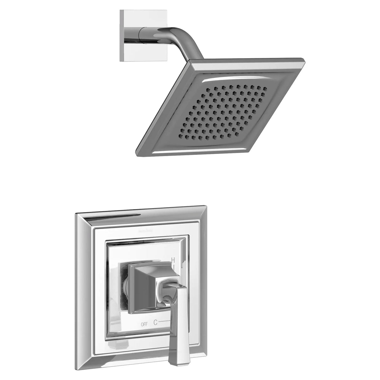 Town Square S 2.5 gpm/9.5 L/min Shower Trim Kit With Single Function Showerhead, Double Ceramic Pressure Balance Cartridge With Lever Handle