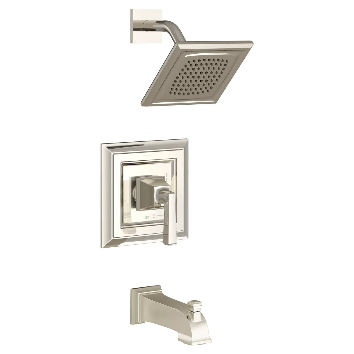 Town Square S 2.5 gpm/9.5 L/min Shower Trim Kit With Single Function Showerhead, Double Ceramic Pressure Balance Cartridge With Lever Handle