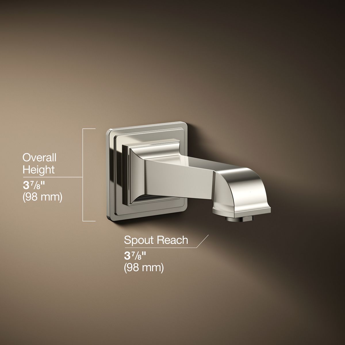 Pinstripe® Pure Wall-mount bath spout