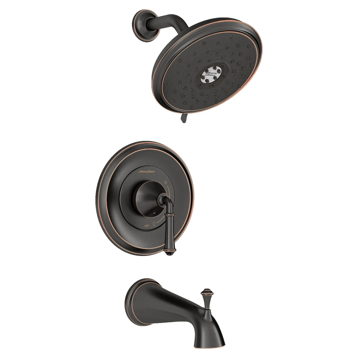 Delancey® 1.8 gpm/6.8 L/min Tub and Shower Trim Kit With Water-Saving 4-Function Showerhead and Lever Handle