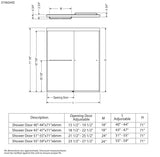 Kameleon 43-47 x 71 in. 6 mm Bypass Shower Door for Alcove Installation with Clear glass in Chrome
