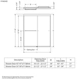 Kameleon 43-47 x 71 in. 8 mm Bypass Shower Door for Alcove Installation with Clear glass in Chrome