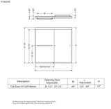 Kameleon 55-59 x 57 in. 8 mm Bypass Tub Door for Alcove Installation with Clear glass in Chrome