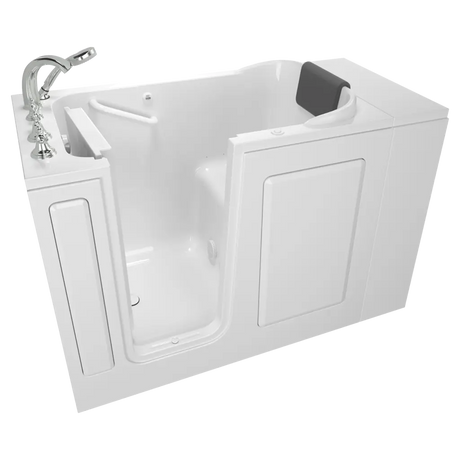 Gelcoat Premium Series 28 x 48-Inch Walk-in Tub With Air Spa System - Left-Hand Drain With Faucet