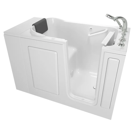Gelcoat Premium Series 28 x 48-Inch Walk-in Tub With Air Spa System - Right-Hand Drain With Faucet