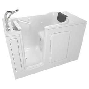 Gelcoat Premium Series 28 x 48-Inch Walk-in Tub With Combination Air Spa and Whirlpool Systems - Right-Hand Drain With Faucet