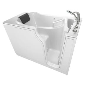 Gelcoat Premium Series 30 x 52 -Inch Walk-in Tub With Air Spa System - Right-Hand Drain With Faucet