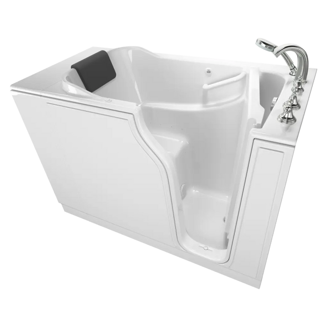 Gelcoat Premium Series 30 x 52 -Inch Walk-in Tub With Air Spa System - Right-Hand Drain With Faucet
