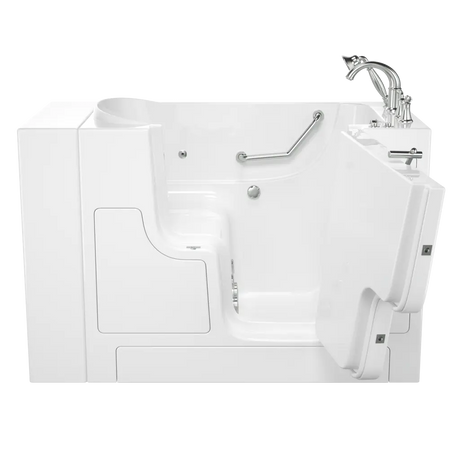 Gelcoat Value Series 30 x 52-Inch Walk-in Tub With Whirlpool System - Right-Hand Drain With Faucet