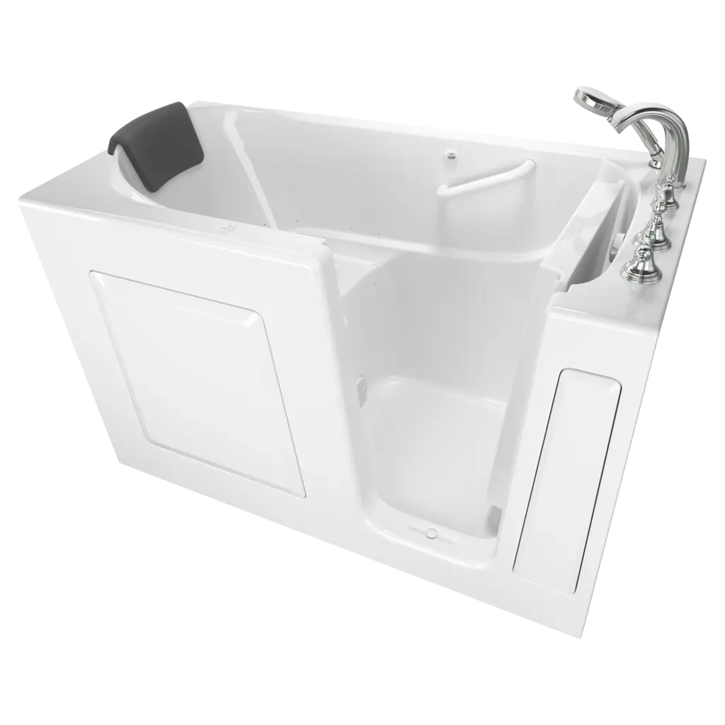 Gelcoat Premium Series 30 x 60 -Inch Walk-in Tub With Air Spa System - Right-Hand Drain With Faucet