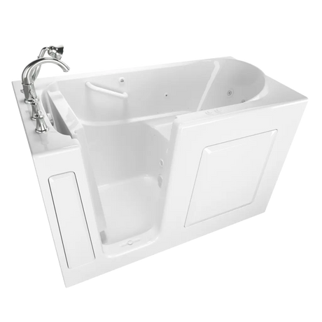 Gelcoat Value Series 30 x 60-Inch Walk-in Tub With Combination Air Spa and Whirlpool Systems - Left-Hand Drain With Faucet