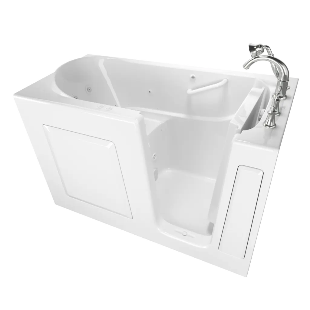 Gelcoat Value Series 30 x 60-Inch Walk-in Tub With Combination Air Spa and Whirlpool Systems - Right-Hand Drain With Faucet