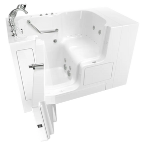 Gelcoat Value Series 32 x 52-Inch Walk-in Tub With Combination Air Spa and Whirlpool Systems - Left-Hand Drain With Faucet