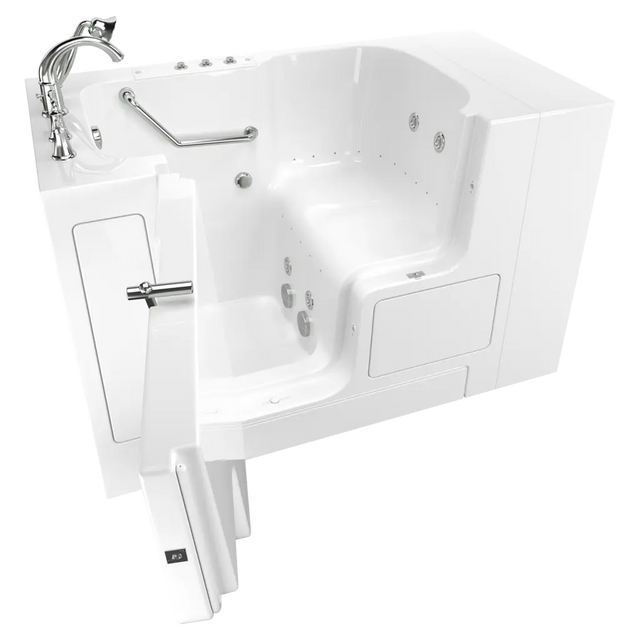 Gelcoat Value Series 32 x 52-Inch Walk-in Tub With Combination Air Spa and Whirlpool Systems - Left-Hand Drain With Faucet