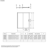 Connect Pro 55 ½-57 x 76 in. 6mm Sliding Shower Door for Alcove Installation with Clear glass in Chrome