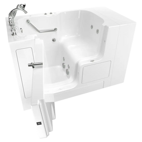 Gelcoat Value Series 32 x 52-Inch Walk-in Tub With Whirlpool System - Left-Hand Drain With Faucet