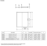 Connect 55 ½-57 x 57 in. 6mm Sliding Tub Door for Alcove Installation with Clear glass in Chrome