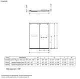 Uptown 56-59 x 58 in. 8 mm Bypass Tub Door for Alcove Installation with Clear glass in Chrome
