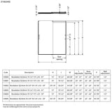 Revelation Square 44-47 x 70 ½-73 in. 8mm Bypass Shower Door for Alcove Installation with Clear glass in Chrome