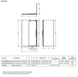 Nebula Return Panel for 36 in. Base with Clear glass in Chrome