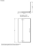 Link Rectangular 42 x 34 x 75 in. 8mm Pivot Shower Door for Corner Installation with Clear glass in Chrome