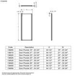 Pivolok 19-20 ¾ x 64 ½ in. Pivot Shower Door for Alcove Installation with Clear glass in Chrome