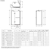 Reveal 71 44-47 x 71 ½ in. 8mm Pivot Shower Door for Alcove Installation with Clear glass in Chrome