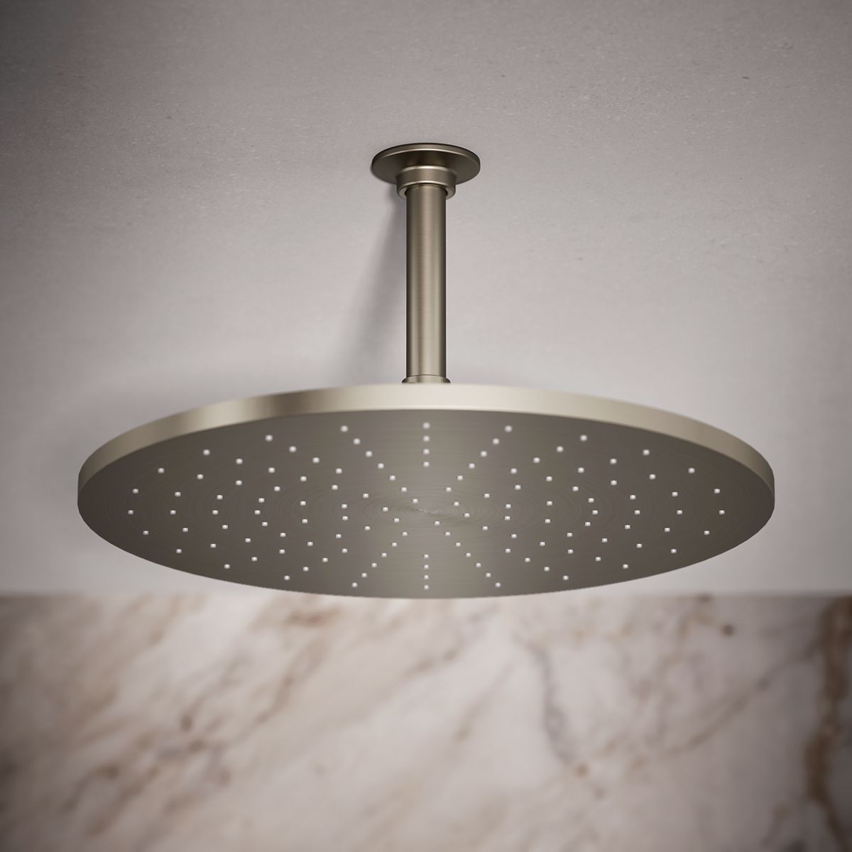 Contemporary Round 14” single-function rainhead, 2.5 gpm