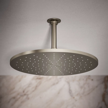 Contemporary Round 14” single-function rainhead, 2.5 gpm