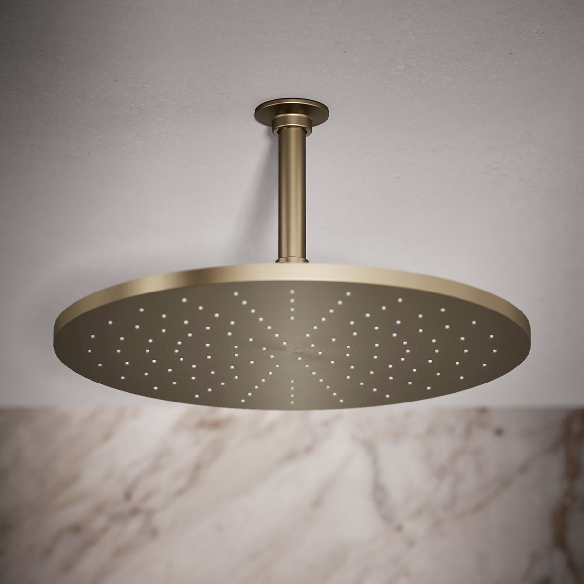 Contemporary Round 14” single-function rainhead, 2.5 gpm